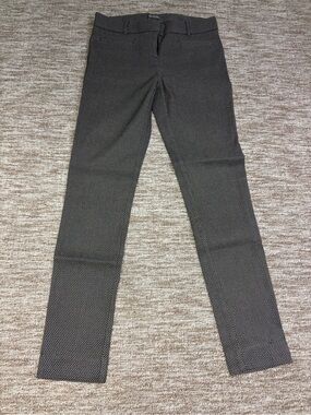 Van Heusen Womens Black White Skinny Pants Stretch Work Office Meeting Sz 2